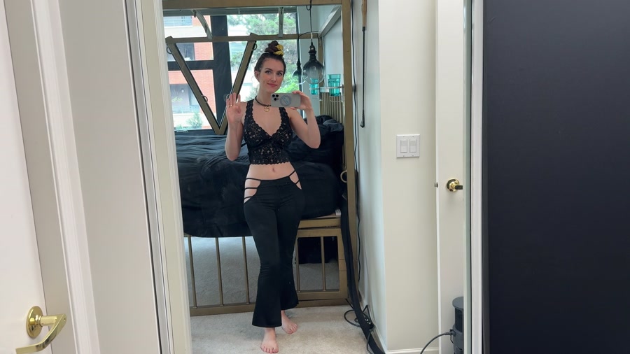 Black Lace & Cutout Pants