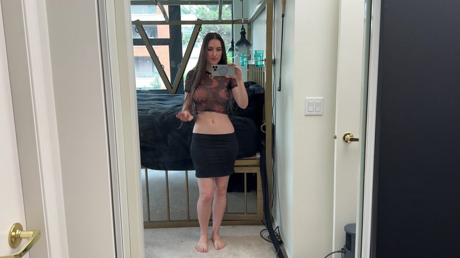Floral Mesh & Mini Skirt