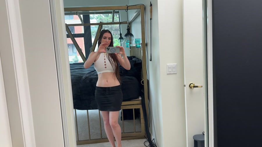 Button Crop & Mini Skirt